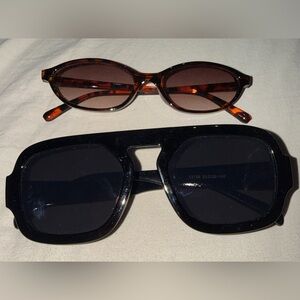 Classic Tortoiseshell and Black Sunglasses Set